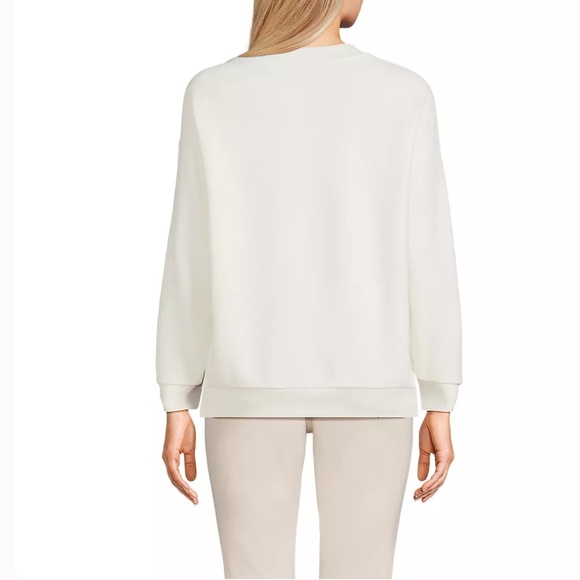 LANDSEND Women Serious Sweats Oversized Crew Neck Sweatshirt with Pockets! 😍 - Picture 3 of 5